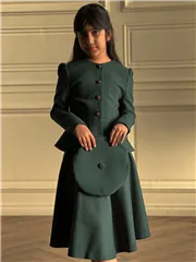 ست وکت ودامن نیکی تینیجری دکمه گلدوزی