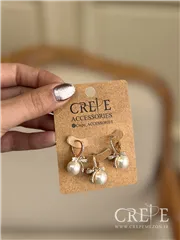 نیم ست ژوپینگ پاپیون مرواریدی