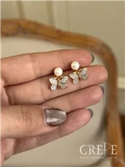 نیم ست ژوپینگ پروانه مرواریدی