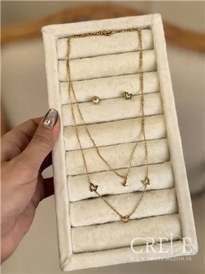 نیم ست استیل دو لاین پروانه