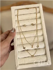 نیم ست استیل دو لاین پروانه