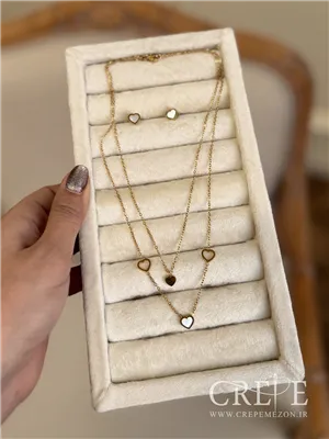 نیم ست استیل دو لاین قلب