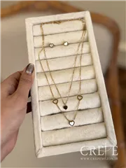 نیم ست استیل دو لاین قلب