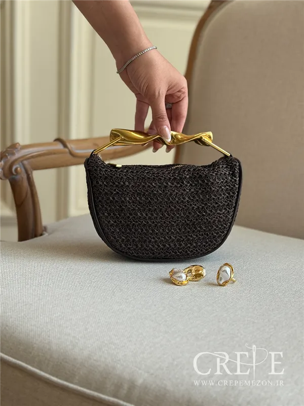 کیف هلالی طرح بافت