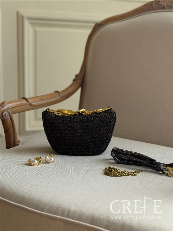 کیف هلالی طرح بافت