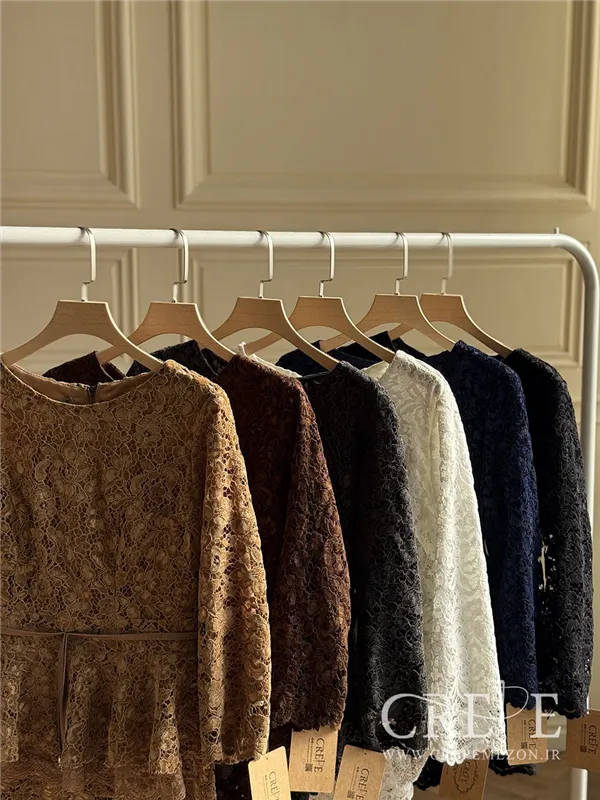 بلوز دامن مخمل گیپور