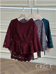 بلوز دامن مخمل گیپور