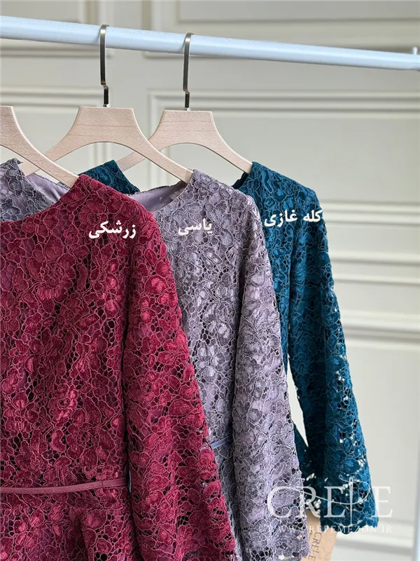 بلوز دامن مخمل گیپور