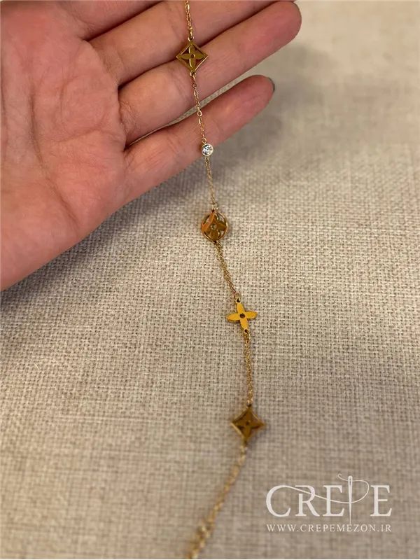 دستبند استیل قفل و لویی ویتون