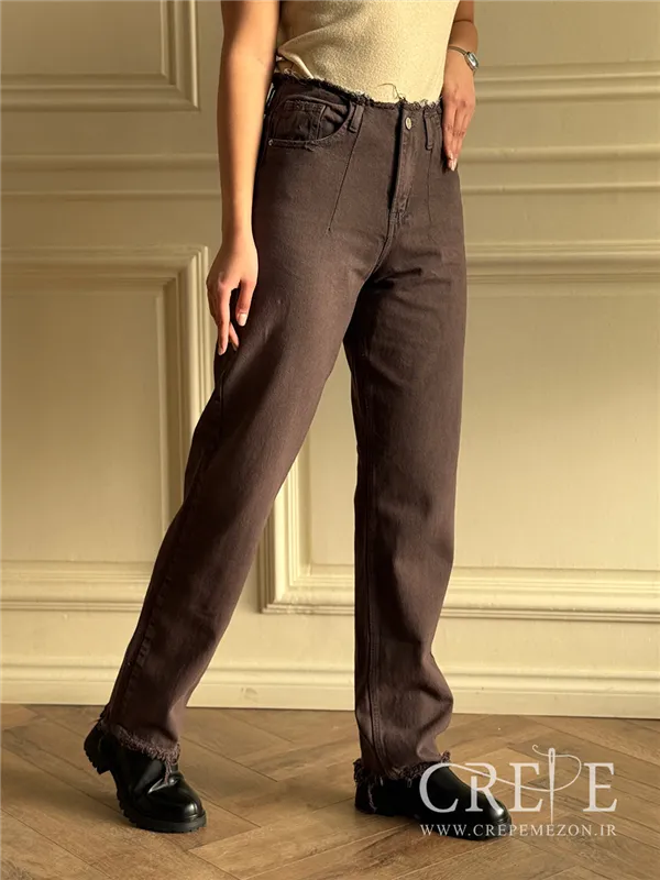 جین نیم بگ کمر ریش قد 110