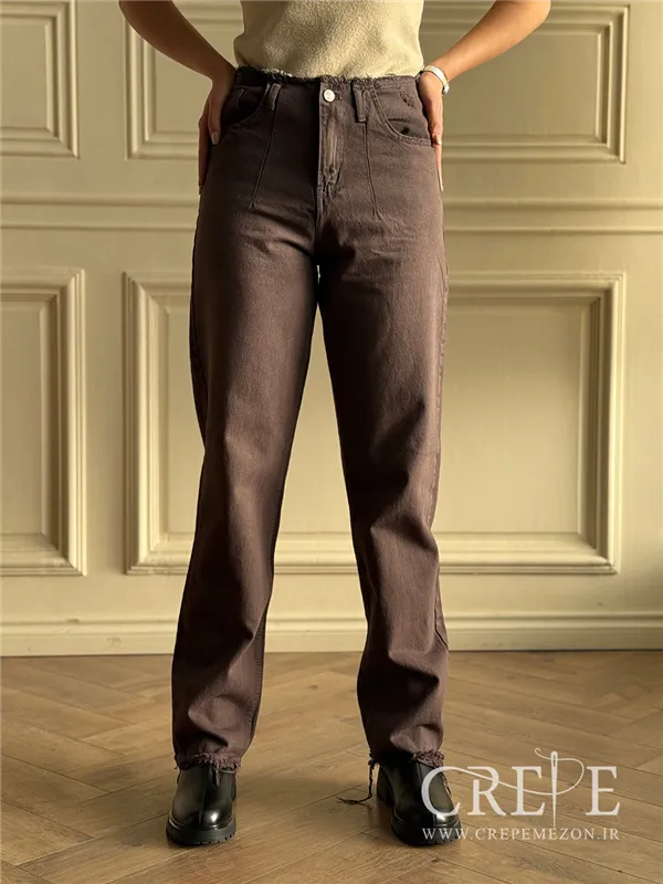 جین نیم بگ کمر ریش قد 110