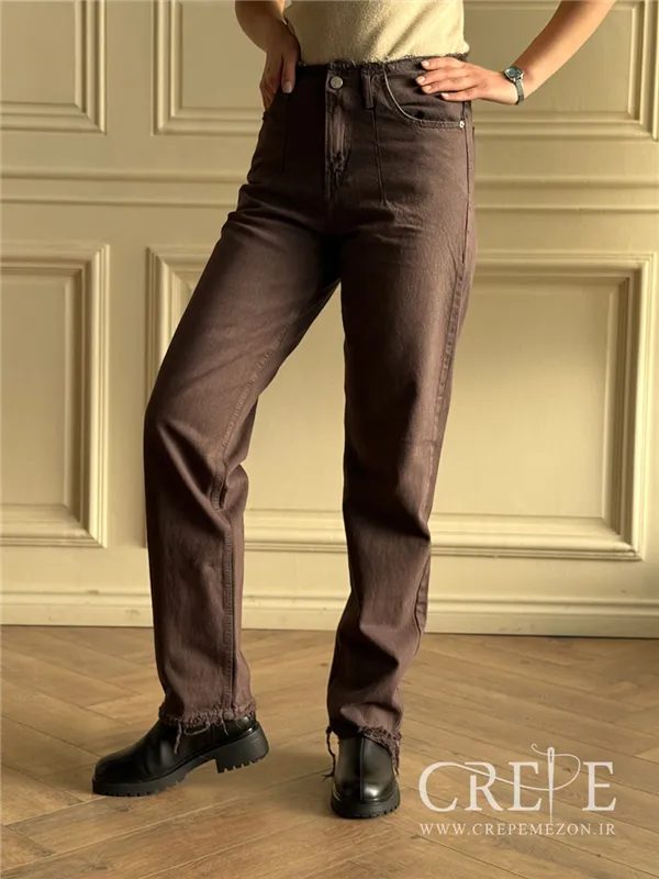 جین نیم بگ کمر ریش قد 110