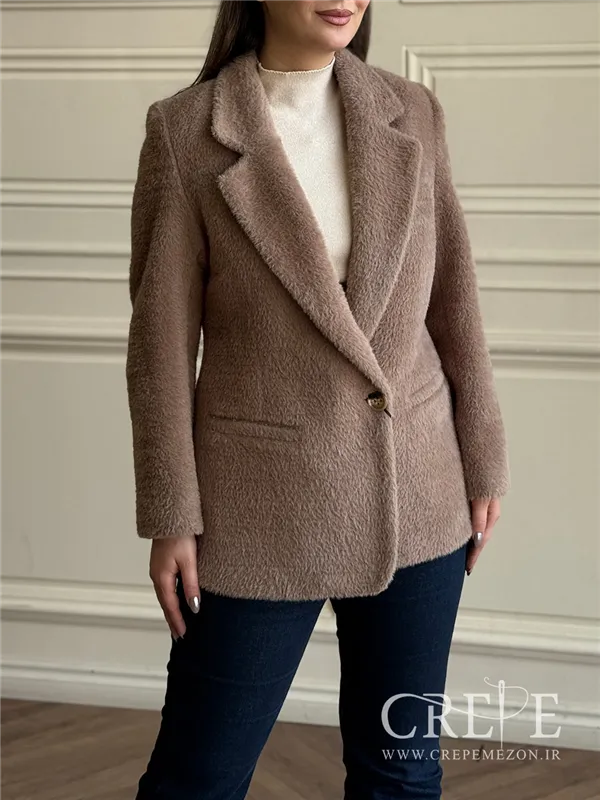 کت تک دکمه پوست سموری