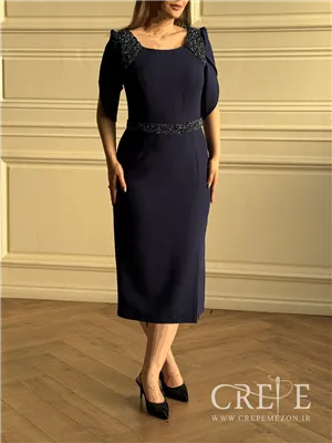 پیراهن کمر سرشانه سنگدوزی