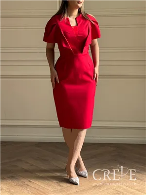 پیراهن میدی سرشانه چین دار بوسیانو