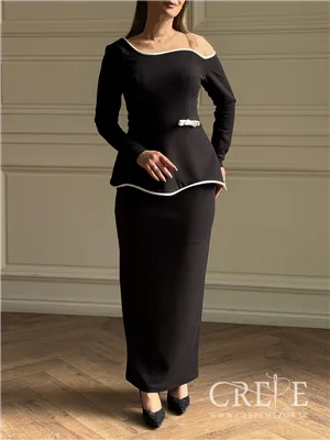 پیراهن سایزبزرگ یقه رومی پاپیونی