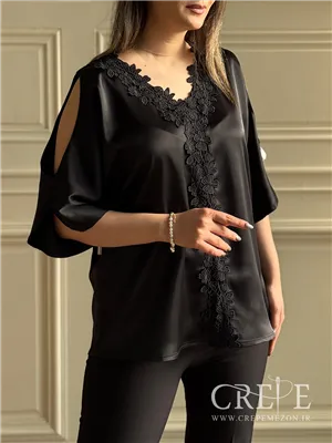 شومیز گیپور سرشانه باز