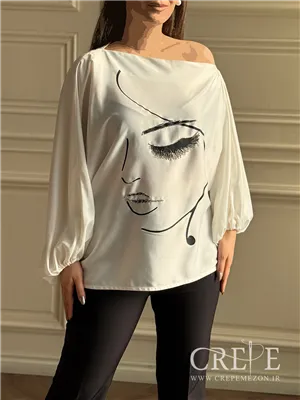 شومیز طرح رخ سنگدوزی شده