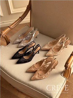 کفش مجلسی گلدوزی پاشنه 8 سانت