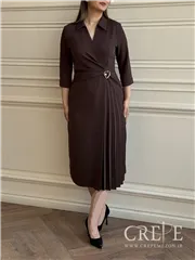 پیراهن کرپ بغل پلیسه