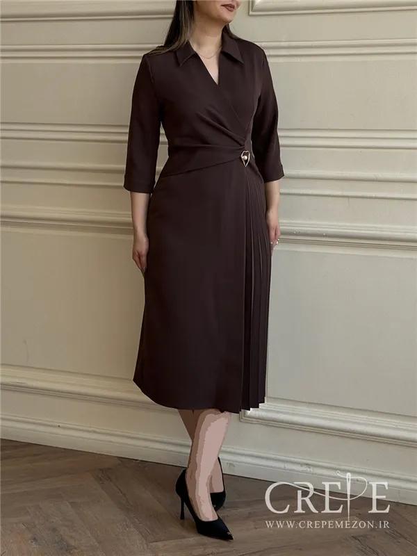 پیراهن کرپ بغل پلیسه