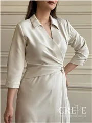 پیراهن کرپ بغل پلیسه