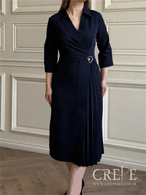 پیراهن کرپ بغل پلیسه