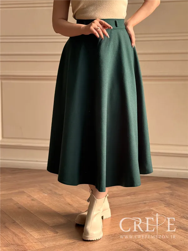 دامن نیم کلوش کشمیر قد 85