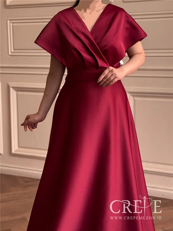 ماکسی ساتن آستین کلوش