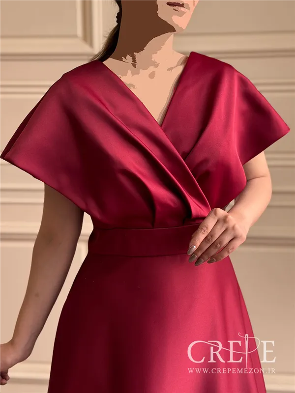 ماکسی ساتن آستین کلوش