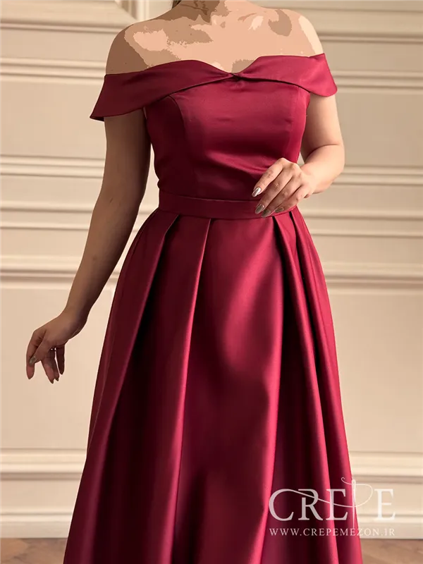 ماکسی دکلته یقه قایقی