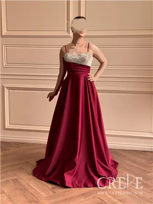 ماکسی بالاتنه سنگدوزی پلیسه