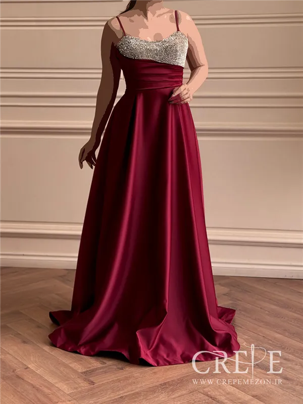 ماکسی بالاتنه سنگدوزی پلیسه