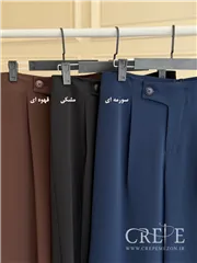 شلوار از بالا گشاد کرپ زارا پیله دار قد 108