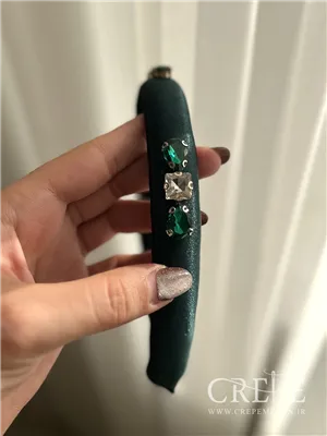 تل ساتن نگین سبز 