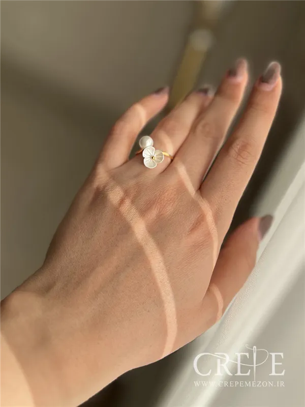 انگشتر مروارید و شکوفه