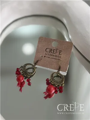 گوشواره برنزی انار آویز