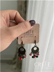گوشواره برنزی دانه انار آویز