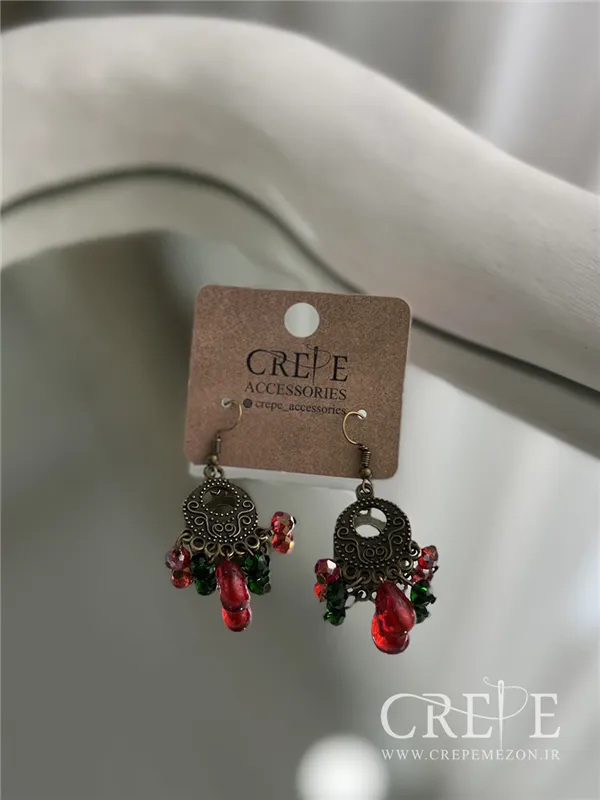 گوشواره برنزی دانه انار آویز