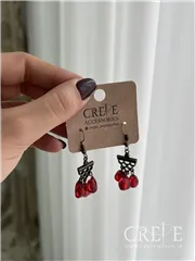 گوشواره سه دانه انار آویز