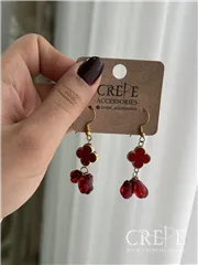 گوشواره ونکلیف دانه انار آویز