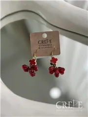 گوشواره ونکلیف دانه انار آویز