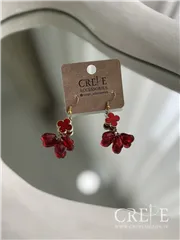 گوشواره ونکلیف دانه انار آویز