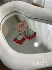 گوشواره برنزی دانه انار آویز 