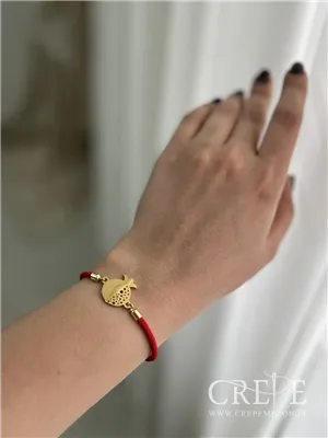 دستبند کریستالی انار پلاک اسنیل