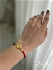 دستبند کریستالی انار پلاک اسنیل