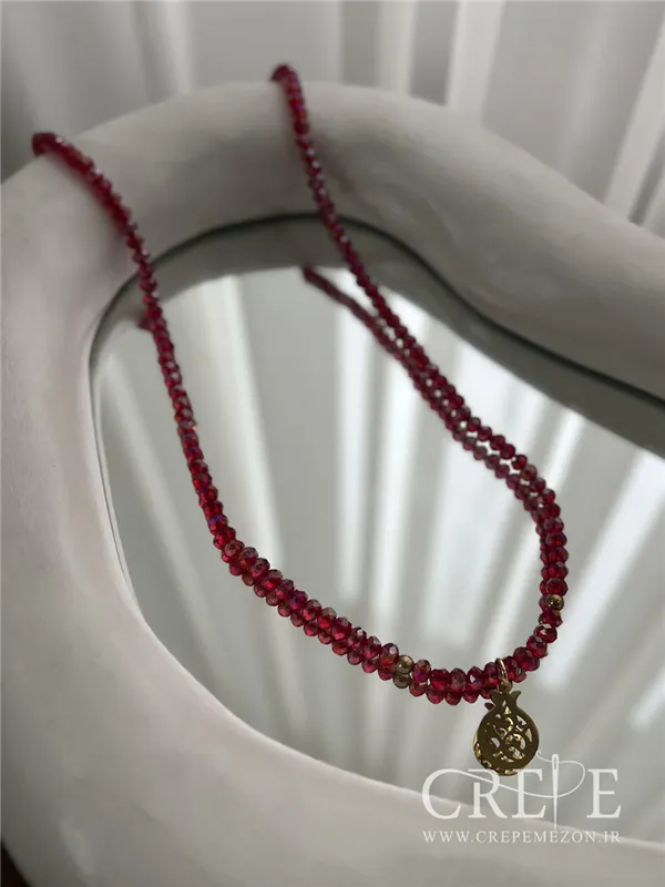 گردنبند انار کریستالی