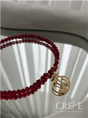 گردنبند انار کریستالی پلاکدار