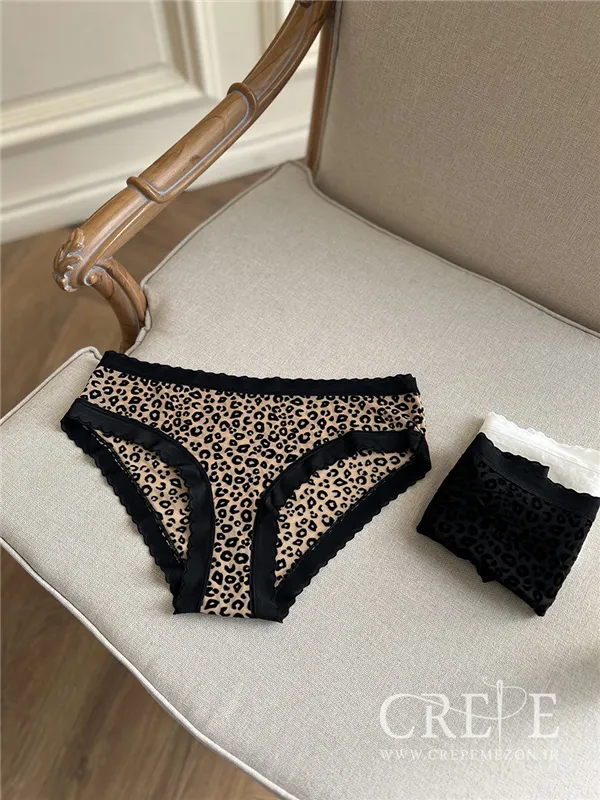 شورت توری طرح پلنگی