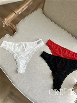 شورت توری خالدار وانیلیا